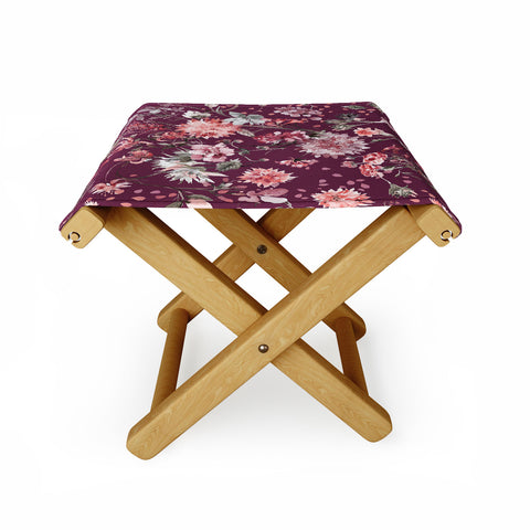 Ninola Design Romantic Bouquet Purple Folding Stool