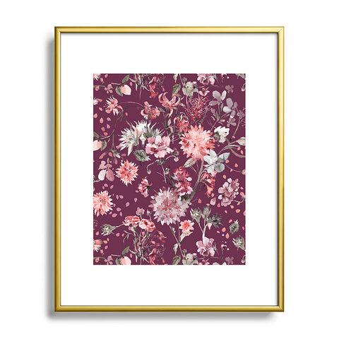 Ninola Design Romantic Bouquet Purple Metal Framed Art Print