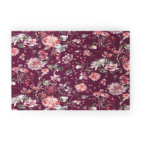 Ninola Design Romantic Bouquet Purple Welcome Mat