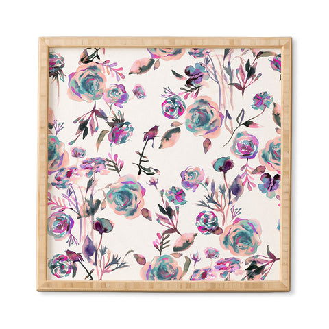 Ninola Design Romantic Roses Bouquet Mauve Framed Wall Art