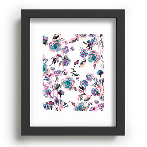 Ninola Design Romantic Roses Bouquet Mauve Recessed Framing Rectangle