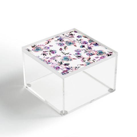 Ninola Design Romantic Roses Bouquet Mauve Acrylic Box