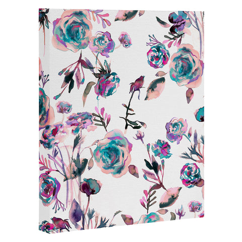 Ninola Design Romantic Roses Bouquet Mauve Art Canvas