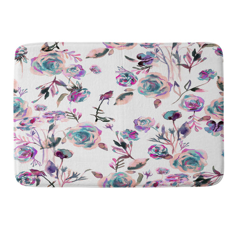 Ninola Design Romantic Roses Bouquet Mauve Memory Foam Bath Mat