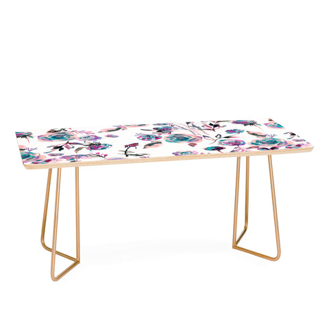 Ninola Design Romantic Roses Bouquet Mauve Coffee Table