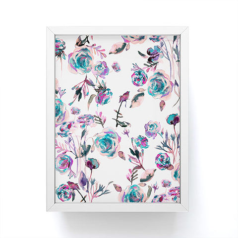 Ninola Design Romantic Roses Bouquet Mauve Framed Mini Art Print