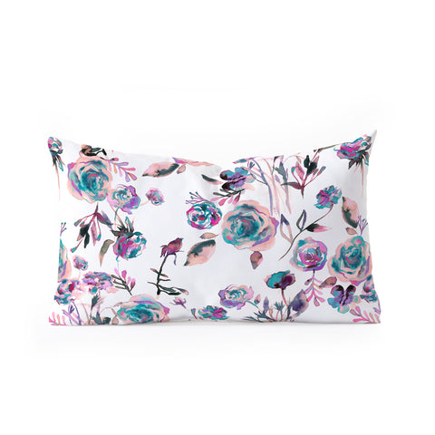 Ninola Design Romantic Roses Bouquet Mauve Oblong Throw Pillow