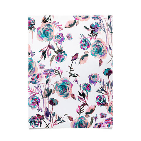 Ninola Design Romantic Roses Bouquet Mauve Poster