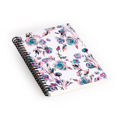 Ninola Design Romantic Roses Bouquet Mauve Spiral Notebook