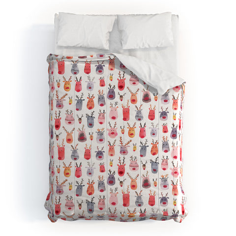 Ninola Design Rudolph Cute Reindeers Comforter