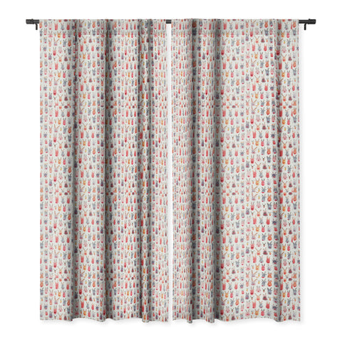 Ninola Design Rudolph Cute Reindeers Blackout Window Curtain