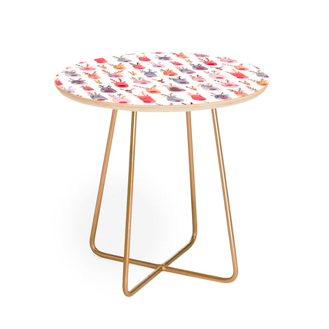 Ninola Design Rudolph Cute Reindeers Round Side Table