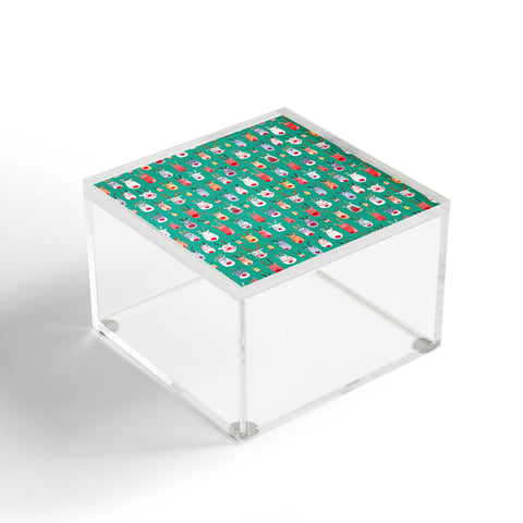 Ninola Design Rudolph reindeers green Acrylic Box