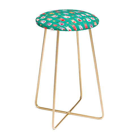 Ninola Design Rudolph reindeers green Counter Stool