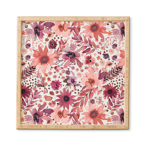 Ninola Design Rustic flowers Organic holiday Framed Wall Art
