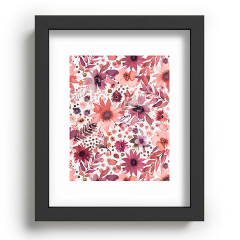 Ninola Design Rustic flowers Organic holiday Recessed Framing Rectangle