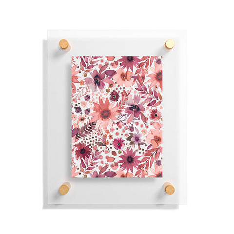 Ninola Design Rustic flowers Organic holiday Floating Acrylic Print
