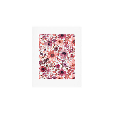 Ninola Design Rustic flowers Organic holiday Art Print