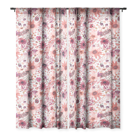 Ninola Design Rustic flowers Organic holiday Sheer Non Repeat