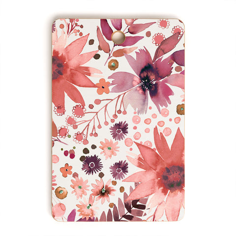 Ninola Design Rustic flowers Organic holiday Cutting Board Rectangle