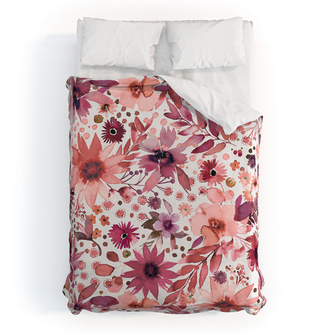 Ninola Design Rustic flowers Organic holiday Duvet Cover