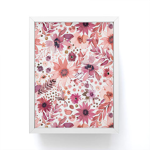 Ninola Design Rustic flowers Organic holiday Framed Mini Art Print