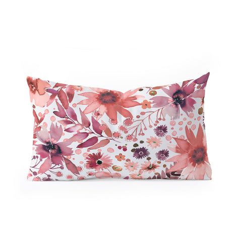 Ninola Design Rustic flowers Organic holiday Oblong Throw Pillow