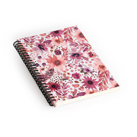 Ninola Design Rustic flowers Organic holiday Spiral Notebook