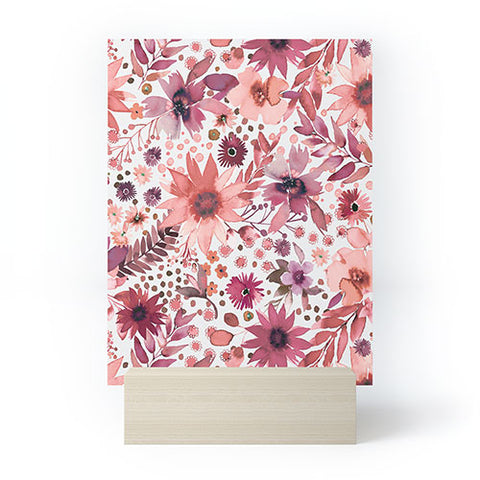 Ninola Design Rustic flowers Organic holiday Mini Art Print