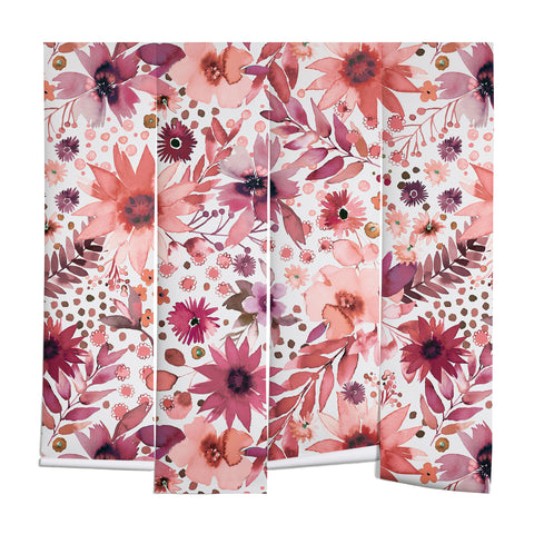 Ninola Design Rustic flowers Organic holiday Wall Mural