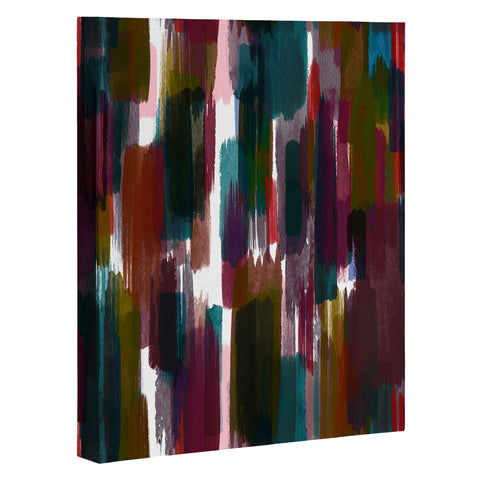 Ninola Design Rustic texture Dark red Art Canvas