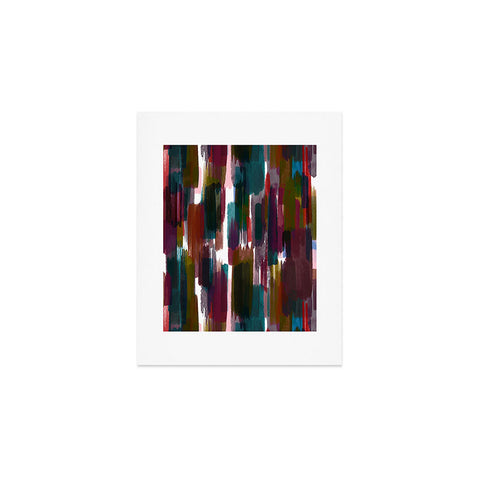 Ninola Design Rustic texture Dark red Art Print