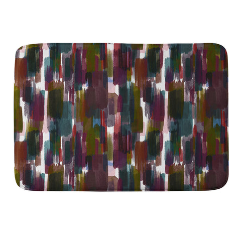 Ninola Design Rustic texture Dark red Memory Foam Bath Mat