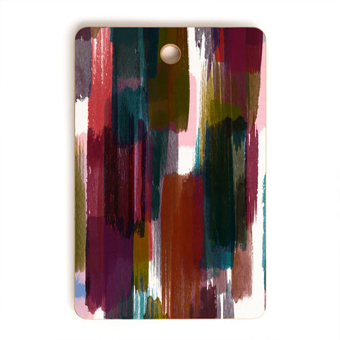 Ninola Design Rustic texture Dark red Cutting Board Rectangle