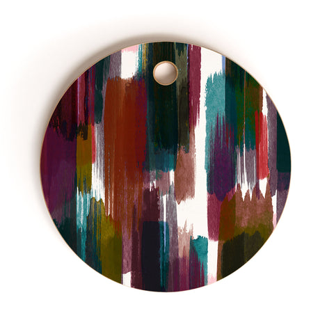 Ninola Design Rustic texture Dark red Cutting Board Round