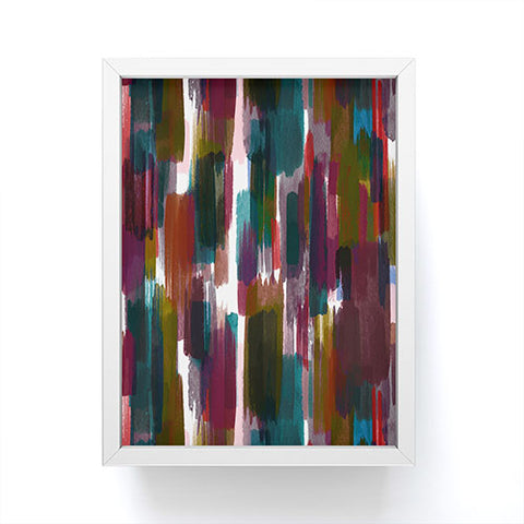 Ninola Design Rustic texture Dark red Framed Mini Art Print