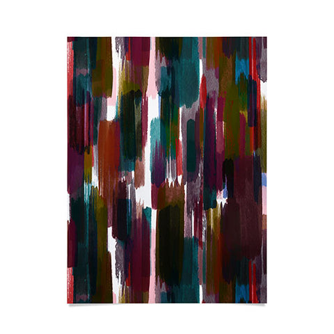 Ninola Design Rustic texture Dark red Poster