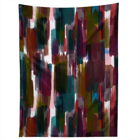 Ninola Design Rustic texture Dark red Tapestry