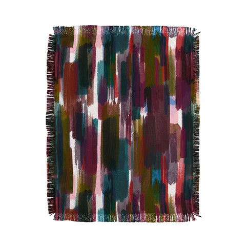 Ninola Design Rustic texture Dark red Throw Blanket