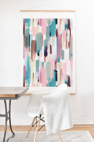 Ninola Design Rustic texture Pastel Art Print And Hanger