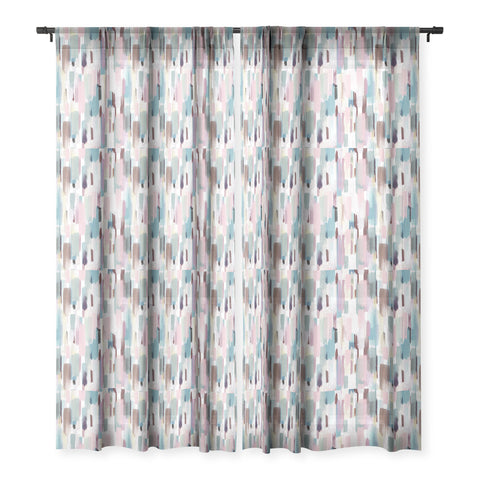 Ninola Design Rustic texture Pastel Sheer Window Curtain