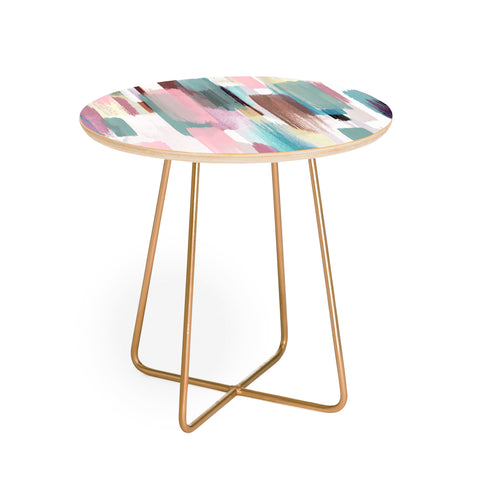 Ninola Design Rustic texture Pastel Round Side Table