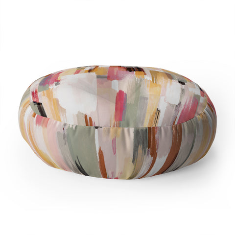 Ninola Design Rustic texture Warm Floor Pillow Round