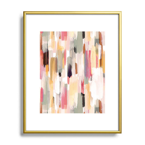 Ninola Design Rustic texture Warm Metal Framed Art Print