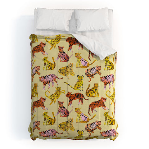 Ninola Design Safari Tigers Leopards Savanna Comforter