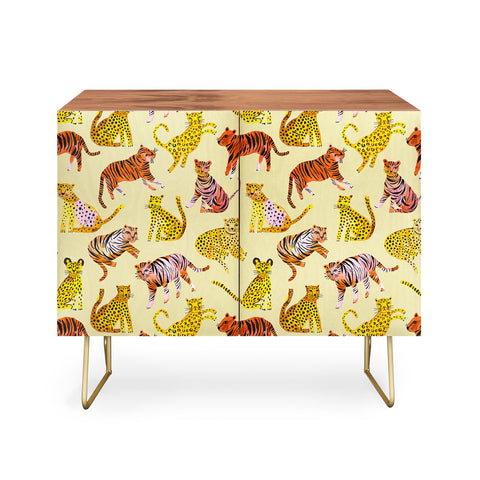 Ninola Design Safari Tigers Leopards Savanna Credenza