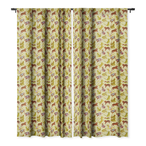Ninola Design Safari Tigers Leopards Savanna Blackout Window Curtain