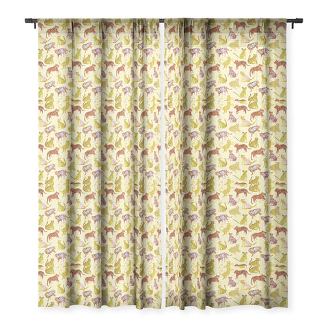 Ninola Design Safari Tigers Leopards Savanna Sheer Window Curtain