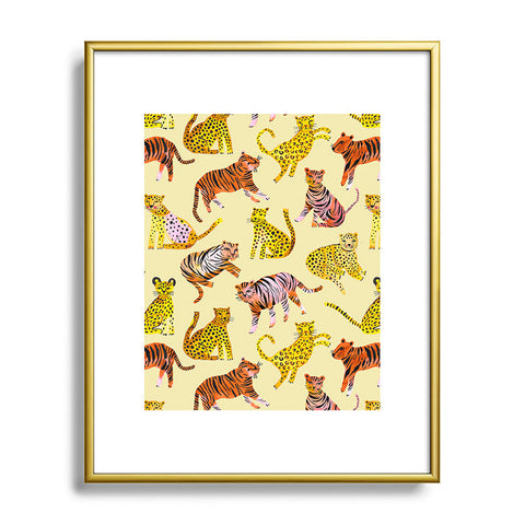 Ninola Design Safari Tigers Leopards Savanna Metal Framed Art Print