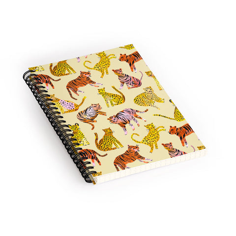 Ninola Design Safari Tigers Leopards Savanna Spiral Notebook